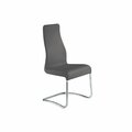 Casabianca Furniture Florence Leather Dining Chair, Italian Dark Gray - 40.5 x 17 x 16 in. TC-2004-GR
